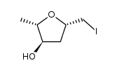 (-)-(2S,4R,5S)-2-(Iodomethyl)-4-hydroxy-5-methyltetrahydrofuran Structure