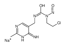 sodium,3-[(4-amino-2-methylpyrimidin-5-yl)methyl]-1-(2-chloroethyl)-1-nitrosourea Structure