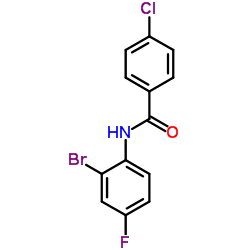 N-(2-Bromo-4-fluorophenyl)-4-chlorobenzamide结构式