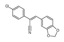(Z)-3-(1,3-benzodioxol-5-yl)-2-(4-chlorophenyl)prop-2-enenitrile结构式