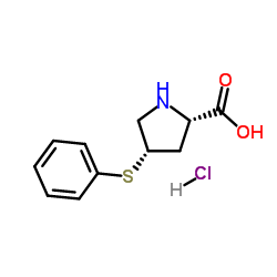 cis-4-Phenylthio-L-proline hydrochloride structure