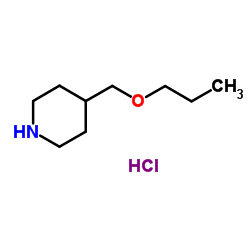 4-(Propoxymethyl)piperidine hydrochloride (1:1) Structure