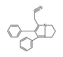 2-(1,2-diphenyl-6,7-dihydro-5H-pyrrolizin-3-yl)acetonitrile结构式