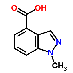 1-甲基-1H-吲唑-4-羧酸结构式