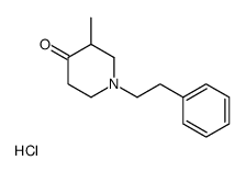 3-Methyl-1-(2-phenylethyl)-4-piperidinone hydrochloride (1:1) Structure