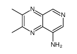 (6CI)-8-氨基-2,3-二甲基吡啶并[3,4-b]吡嗪结构式