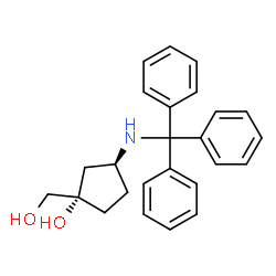 (1S,3S)-1-(羟甲基)-3-(三苯甲基氨基)环戊醇结构式