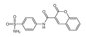 2-oxo-N-(4-sulfamoylphenyl)chromene-3-carboxamide结构式