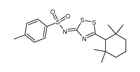 5-(2,2,6,6-Tetramethylcyclohexyl)-N-tosyl-3H-1,2,4-dithiazol-3-imin Structure