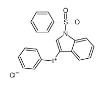 [1-(benzenesulfonyl)indol-3-yl]-phenyliodanium,chloride Structure