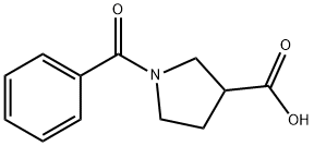 1-苯甲酰吡咯烷-3-羧酸结构式