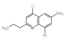 8-溴-4-氯-6-甲基-2-丙基喹啉结构式