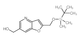 (2-((叔丁基二甲基甲硅烷基氧基)甲基)-呋喃并[3,2-b]吡啶-6-基)甲醇结构式