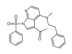 1-[1-(benzenesulfonyl)-4-[methyl(2-phenylethyl)amino]pyrrolo[2,3-b]pyridin-3-yl]ethanone Structure