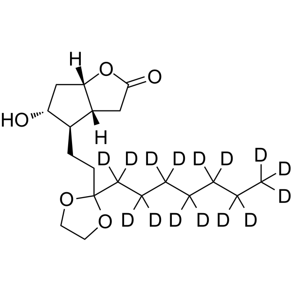 (-)-Corey lactone diol-heptyldioxolane-d15结构式