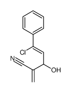 (Z)-5-氯-3-羟基-2-亚甲基-5-苯基-4-戊烯腈结构式