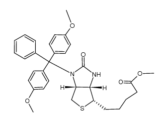 N1'-DMTr-biotin methylester Structure