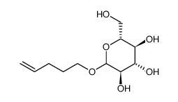 4-戊烯基-D-吡喃葡萄糖苷结构式