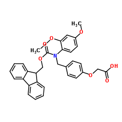 4-[(2,4-Dimethoxyphenyl)(Fmoc-amino)methyl]phenoxyacetic Acid Structure