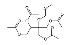 1,2,4-Tri-O-acetyl-3-C-(acetoxymethyl)-3-O-(methylthiomethyl)glycerol- tetritol Structure