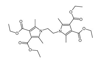 四乙基1,1'-亚乙基双(2,5-二甲基-1H-吡咯-3,4-二羧酸酯)结构式