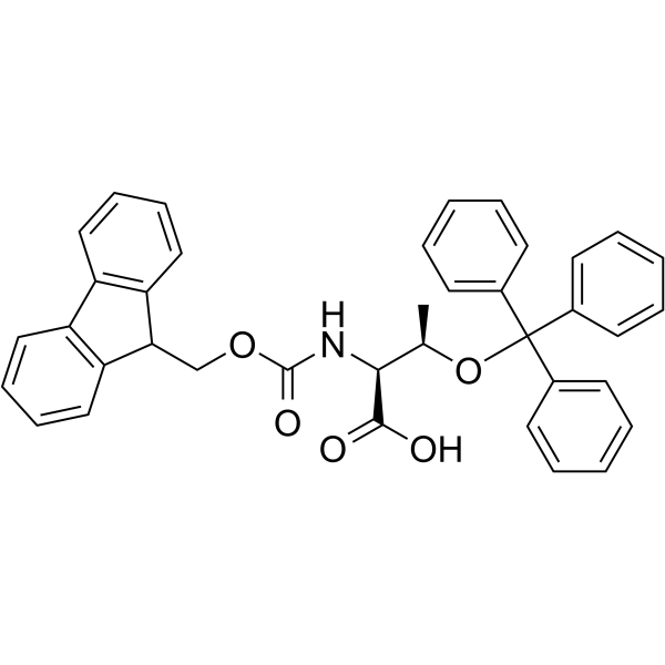 Fmoc-O-三苯甲基-L-苏氨酸结构式