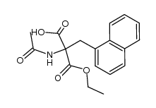 2-acetamido-3-ethoxy-2-(naphthalen-1-ylmethyl)-3-oxopropanoic acid结构式