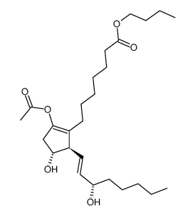 butyl 9-acetoxy-11α,15S-dihydroxyprosta-8,13E-diene-1-oate结构式