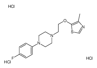 5-[2-[4-(4-fluorophenyl)piperazin-1-yl]ethoxy]-4-methyl-1,3-thiazole,trihydrochloride结构式