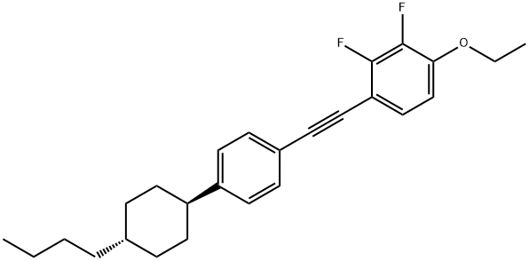丁基环己基-2,3-二氟对乙氧基二苯乙炔结构式