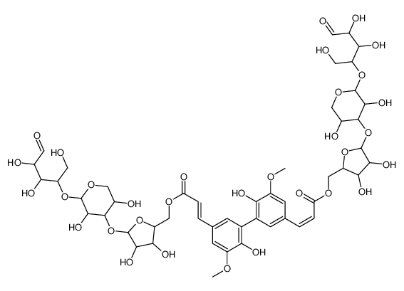 5,5'-di-O-(diferul-9,9'-dioyl)arabinofuranosyl-(1-3)-xylopyranosyl-(1-4)-xylopyranose Structure