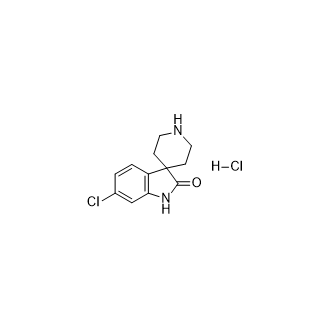 6-氯螺[二氢吲哚-3,4'-哌啶] -2-酮盐酸盐结构式