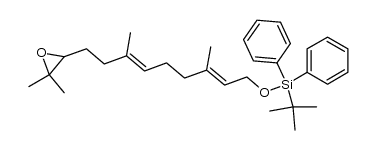 tert-butyl(((2E,6E)-9-(3,3-dimethyloxiran-2-yl)-3,7-dimethylnona-2,6-dien-1-yl)oxy)diphenylsilane结构式
