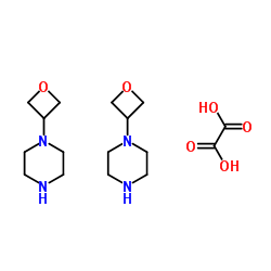 1-(3-Oxetanyl)piperazine ethanedioate (2:1) structure