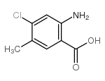 2-氨基-4-氯-5-甲基苯甲酸结构式
