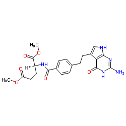 dimethyl (2R)-2-[[4-[2-(2-amino-4-oxo-1,7-dihydropyrrolo[2,3-d]pyrimidin-5-yl)ethyl]benzoyl]amino]pentanedioate Structure