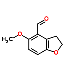 5-Methoxy-2,3-dihydro-1-benzofuran-4-carbaldehyde结构式
