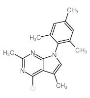 4-氯-2,5-二甲基-7-(2,4,6-三甲基苯基)-7H-吡咯并[2,3-d]嘧啶结构式