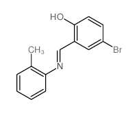 Phenol,4-bromo-2-[[(2-methylphenyl)imino]methyl]-结构式