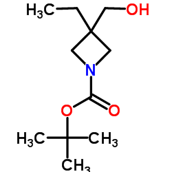 3-乙基-3-(羟甲基)氮杂环丁烷-1-羧酸叔丁酯结构式