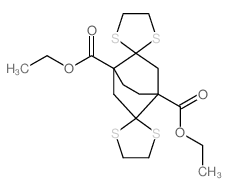 2,5-Bis-ethylendimercapto-bicyclo<2,2,2>octan-1,4-dicarbonsaeure-diethylester结构式
