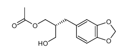 (R)-3-Hydroxy-2-((3,4-(methylenedioxy)phenyl)methyl)propyl acetate Structure