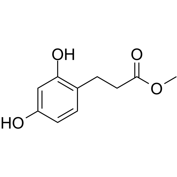 3-(2,4-二羟基苯基)丙酸甲酯结构式
