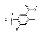 4-溴-2-甲基-5-(甲基磺酰基)苯甲酸甲酯结构式