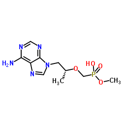 Methyl hydrogen ({[(2R)-1-(6-amino-9H-purin-9-yl)-2-propanyl]oxy}methyl)phosphonate Structure