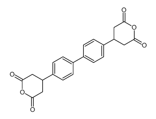 4-[4-[4-(2,6-dioxooxan-4-yl)phenyl]phenyl]oxane-2,6-dione Structure