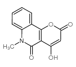 4-羟基-6-甲基-2H-吡喃[3,2-c]喹啉-2,5(6h)-二酮结构式