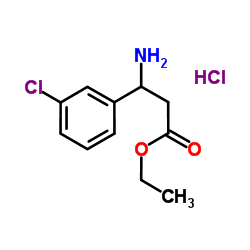 3-氨基-3-(3-氯苯基)丙酸乙酯盐酸盐结构式