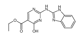 2-(1H-苯并咪唑-2-基氨基)-1,6-二氢-6-氧代-5-嘧啶羧酸乙酯结构式