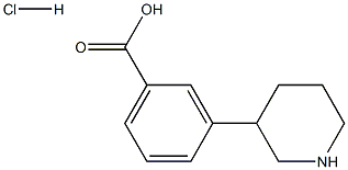 3-(哌啶-3-基)苯甲酸盐酸盐结构式